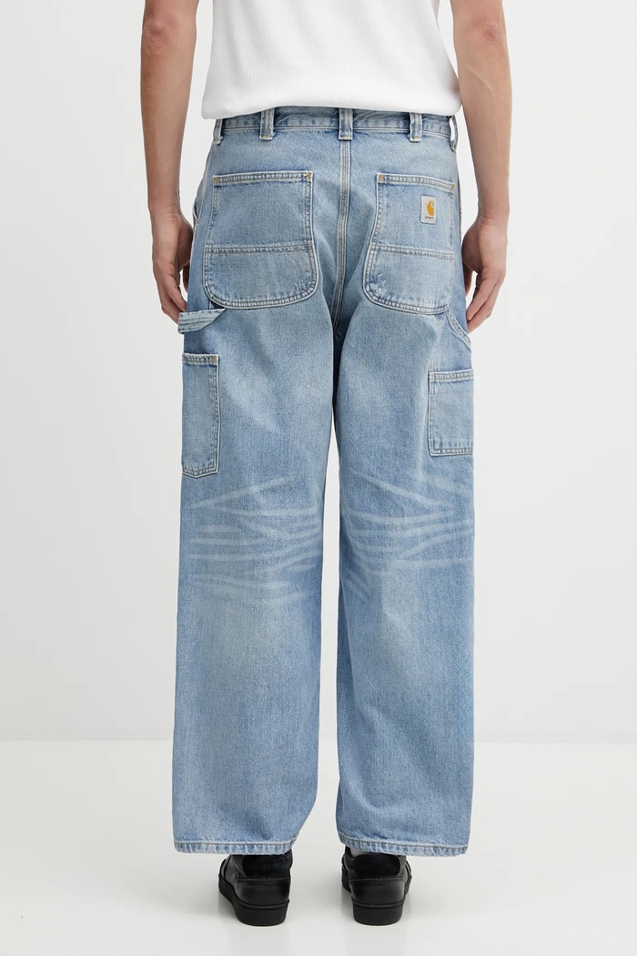 Odzież Carhartt WIP jeansy OG Double Knee I035797.01UR niebieski