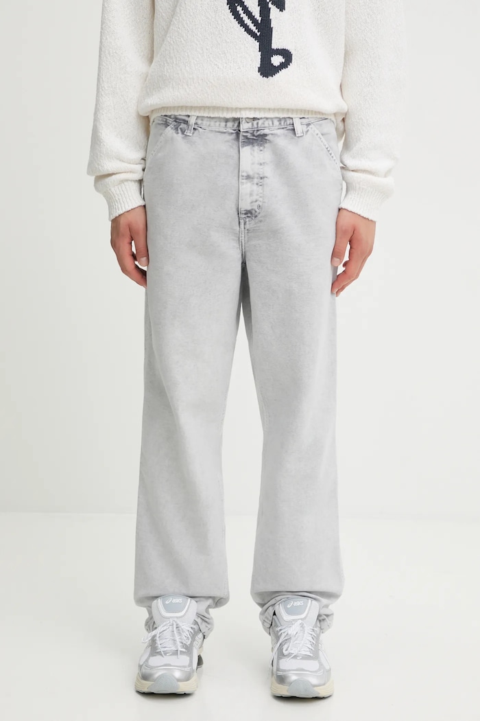 Džíny Carhartt WIP Single Knee šedá I035559.895F