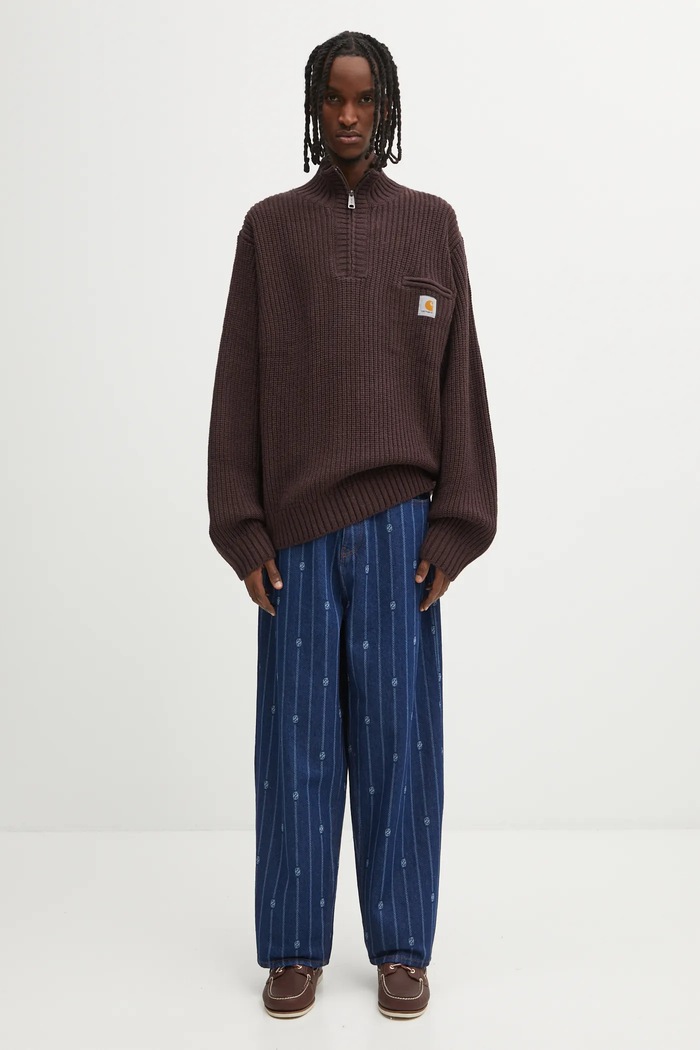 Τζιν παντελόνι Drôle de Monsieur Le Jean Baggy Monogramme I.BP168.CO238 μπλε
