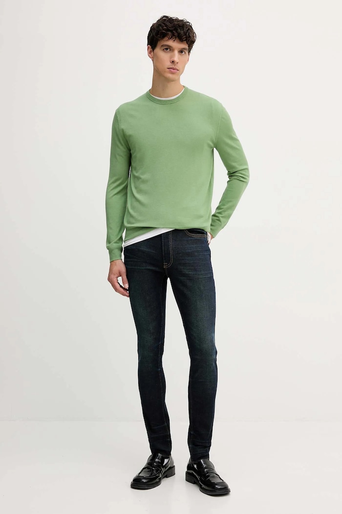 Calvin Klein Jeans jeansy LV04RD718G granatowy SS26
