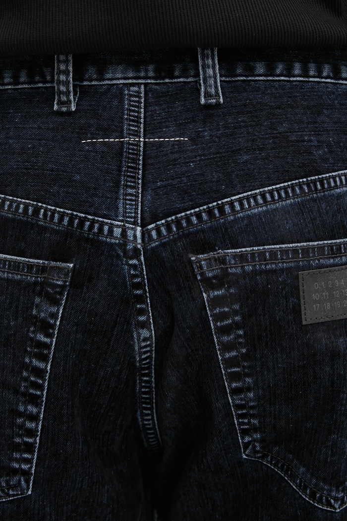 Τζιν παντελόνι MM6 Maison Margiela σκούρο μπλε SH2LA0042.M30039.900