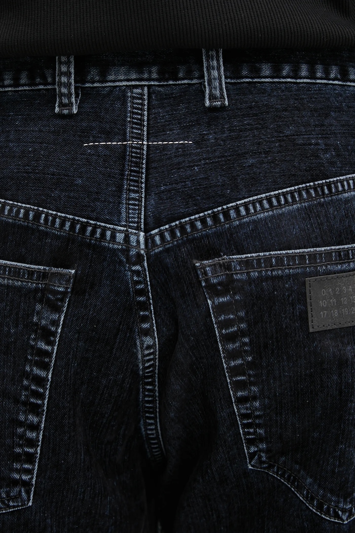 Τζιν παντελόνι MM6 Maison Margiela σκούρο μπλε SH2LA0042.M30039.900