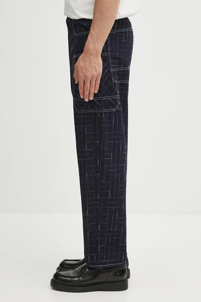 Kenzo jeans Weave Cargo Monkey Fit FF65DP4086V1 navy AW25