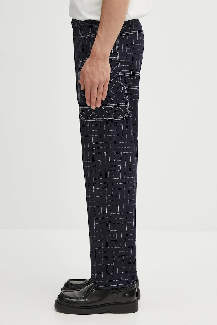 Kenzo jeans Weave Cargo Monkey Fit FF65DP4086V1 navy AW25