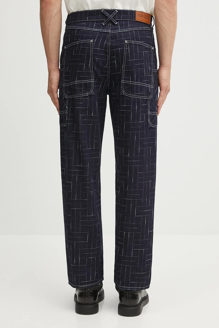 Clothing Kenzo jeans Weave Cargo Monkey Fit FF65DP4086V1 navy