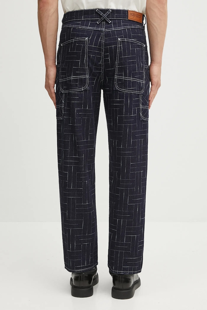 Clothing Kenzo jeans Weave Cargo Monkey Fit FF65DP4086V1 navy