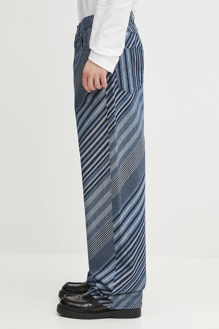 Джинси Kenzo Diagonal Stripe Turn Up Wide Fit FF65DP4216Z1 блакитний AW25