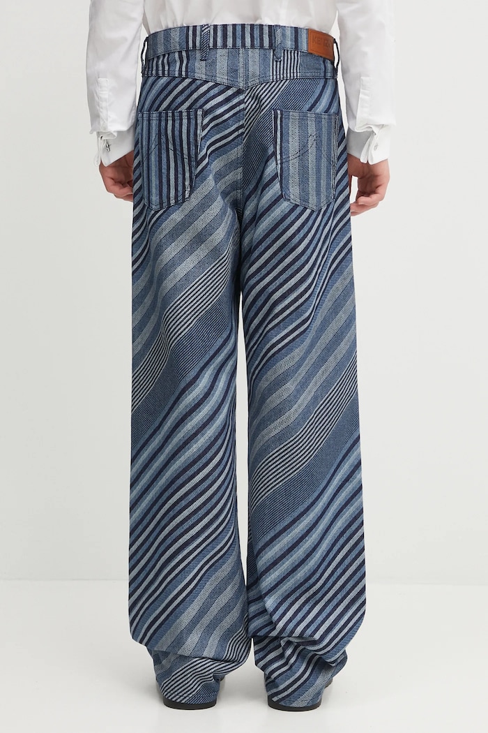 Одяг Джинси Kenzo Diagonal Stripe Turn Up Wide Fit FF65DP4216Z1 блакитний