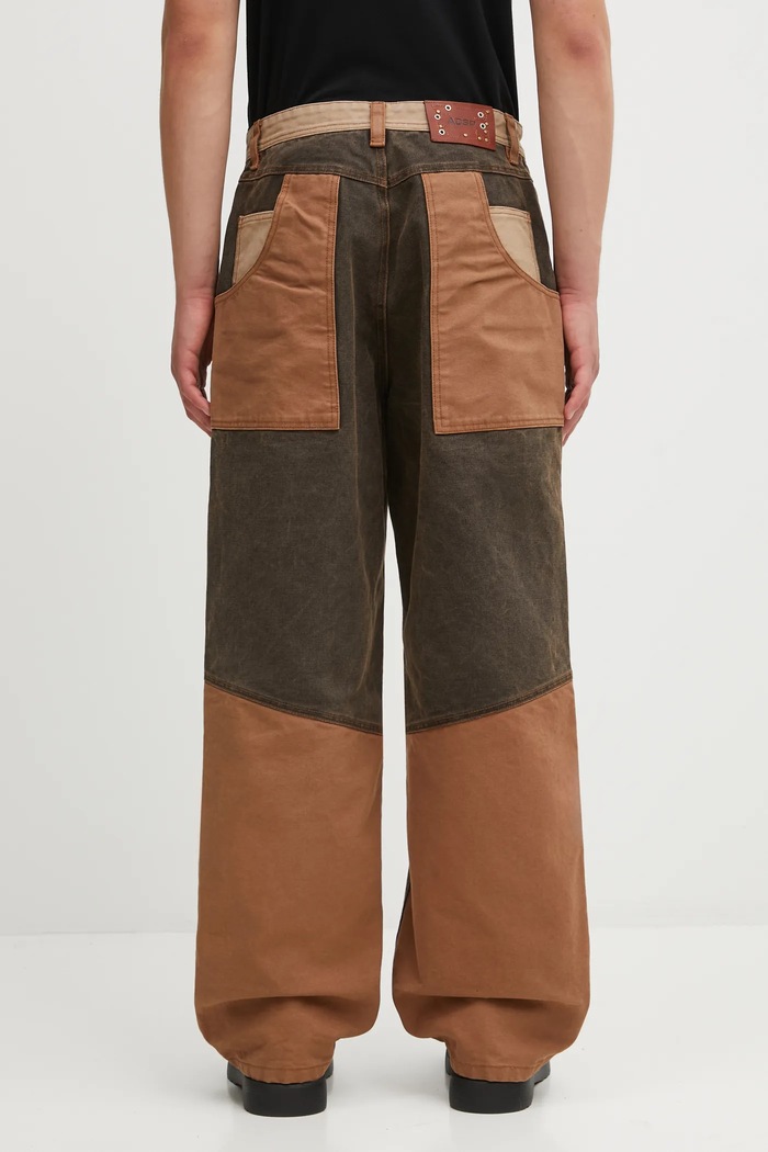 Ρούχα Τζιν παντελόνι Andersson Bell Patchwork Carpenter Wide-Leg apa839m καφέ
