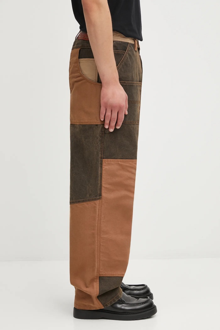 Τζιν παντελόνι Andersson Bell Patchwork Carpenter Wide-Leg καφέ apa839m