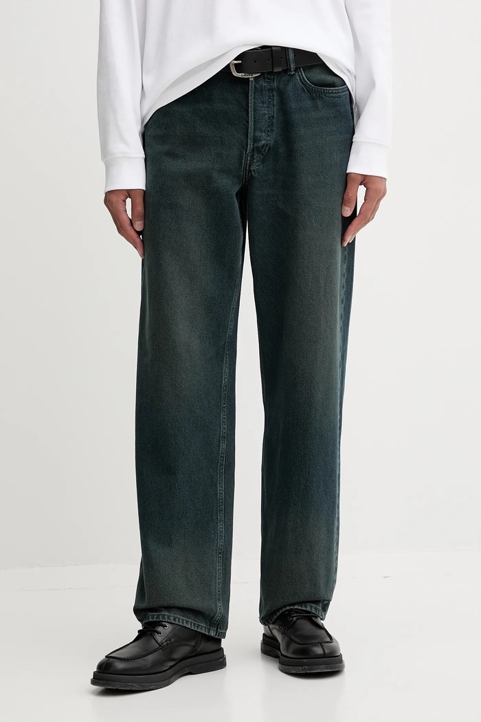 AllSaints jeansy MULLEN granatowy M001ED