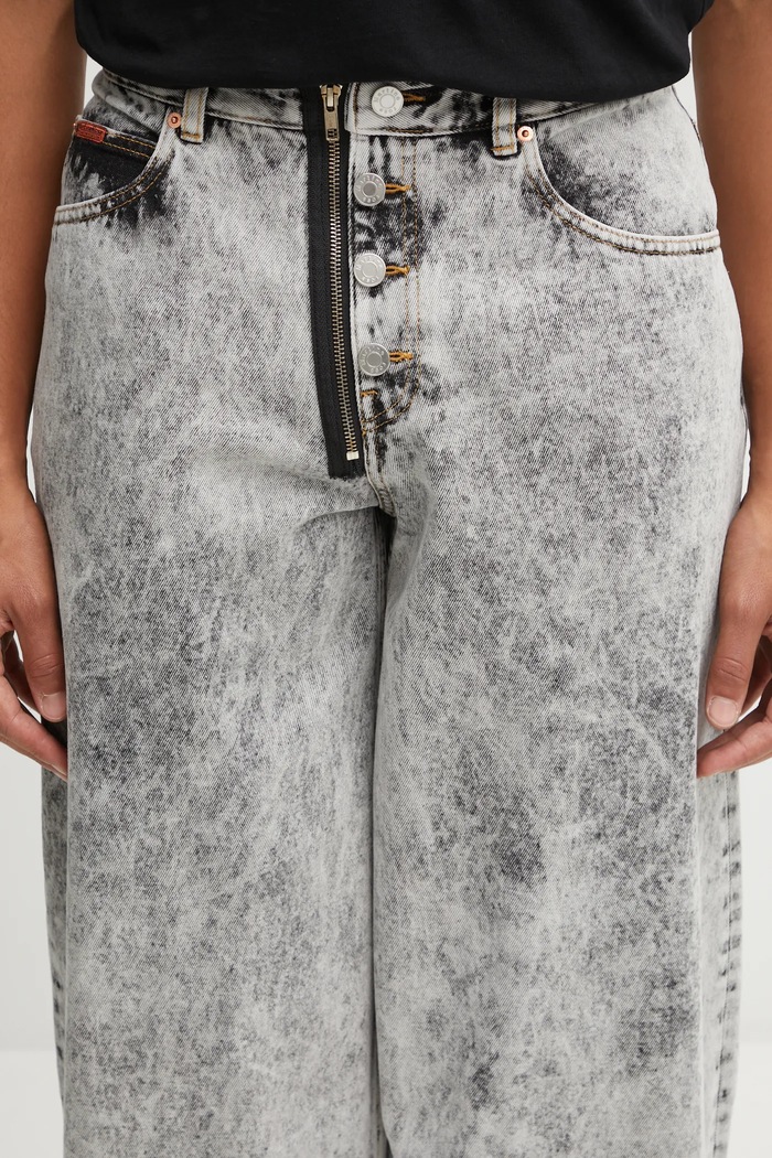 Martine Rose jeansy Zip Hem szary 259WD09049
