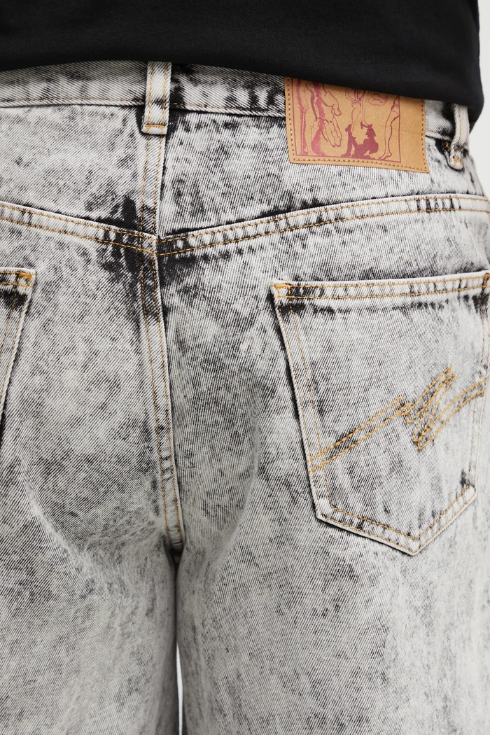 Martine Rose jeansy Zip Hem 259WD09049 szary