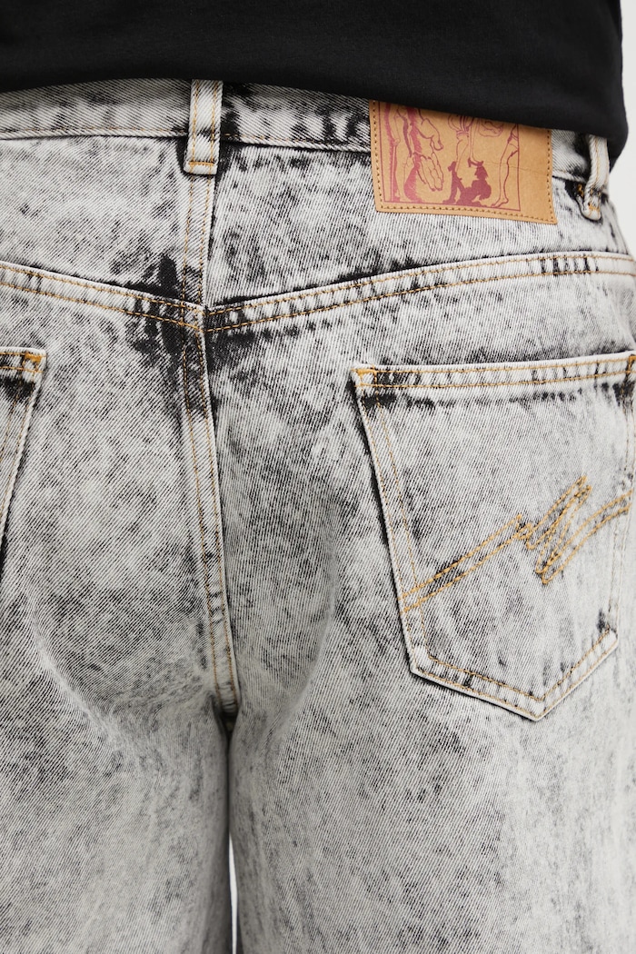 Martine Rose jeansy Zip Hem 259WD09049 szary
