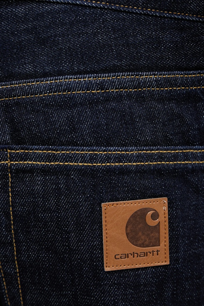 Джинси Carhartt WIP Aaron Pant темно-синій I035879.102