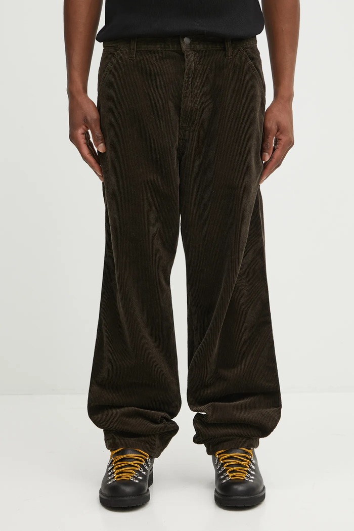 Κοτλέ παντελόνι Carhartt WIP Simple Pant βαμβάκι πράσινο I027217.4702