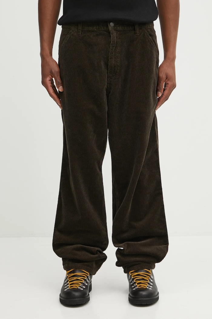 Κοτλέ παντελόνι Carhartt WIP Simple Pant βαμβάκι πράσινο I027217.4702