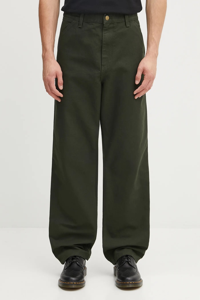 Džíny Carhartt WIP Single Knee Pant zelená I031497.4902