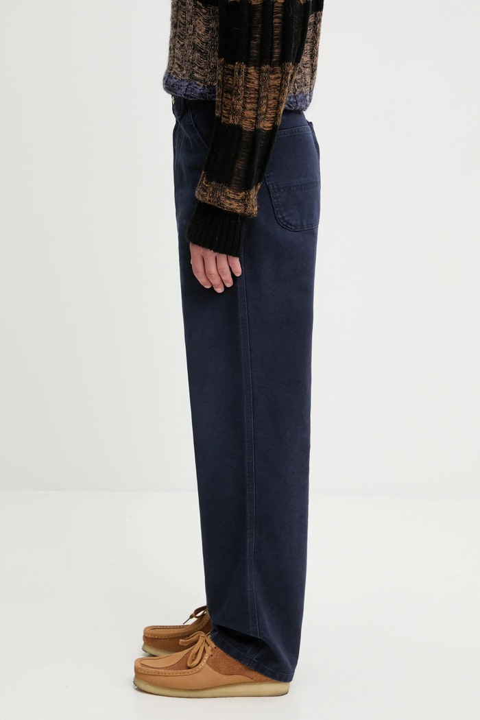 Βαμβακερό παντελόνι Carhartt WIP Simple Pant I035643.1C4O σκούρο μπλε AW25