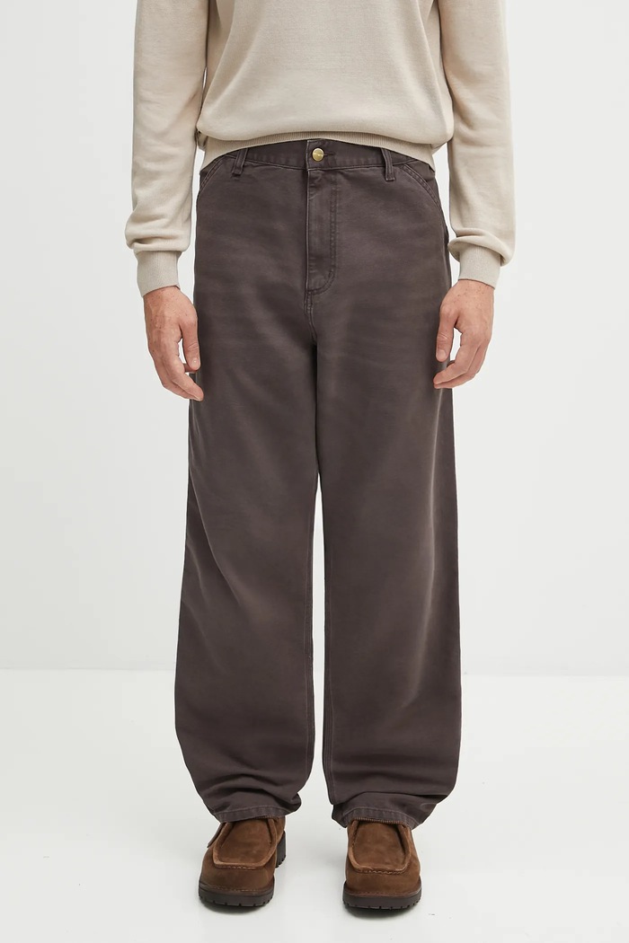 Džíny Carhartt WIP Single Knee Pant hnědá I034798.474O