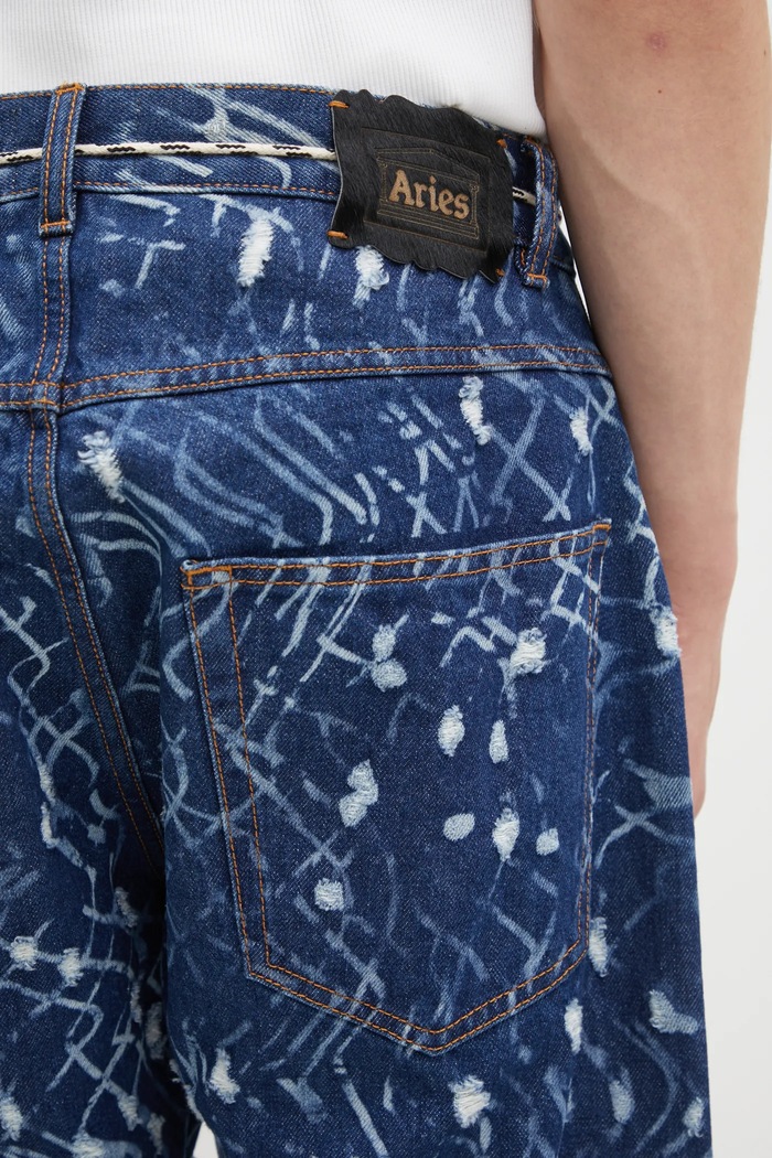 Aries jeans Laser Chain Mail Batten albastru AR3232304