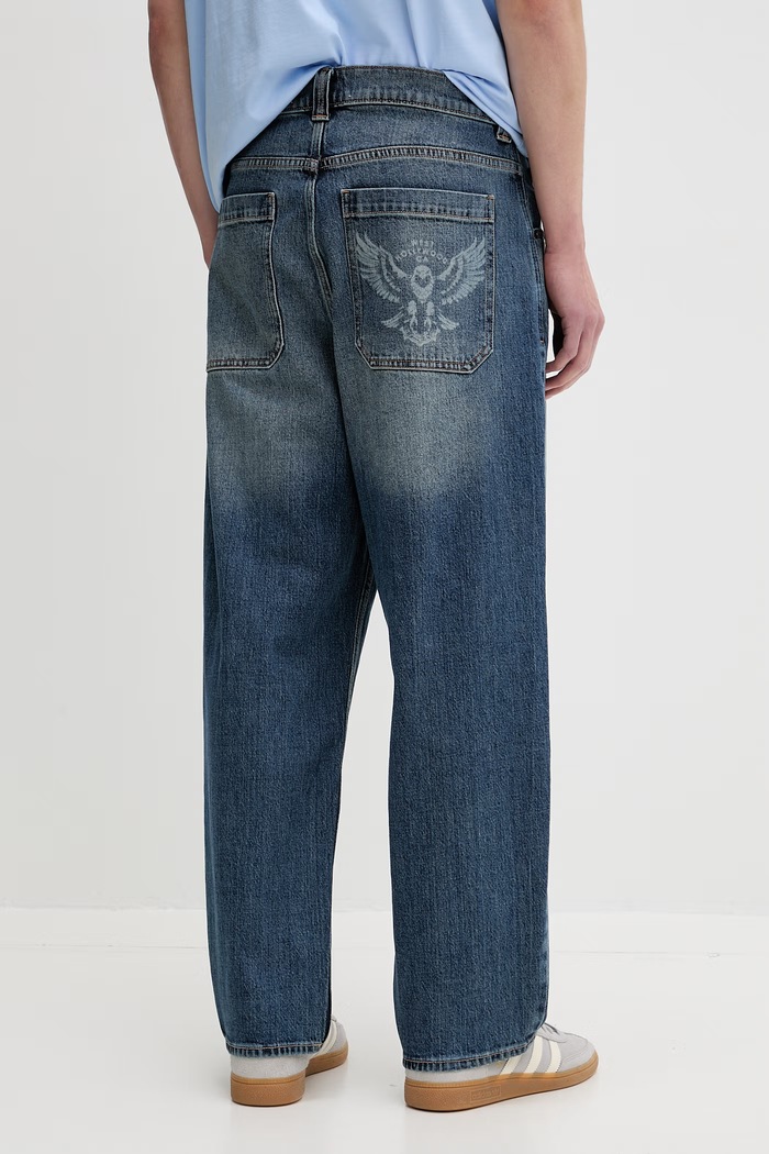 Îmbrăcăminte Hollister Co. blugi relaxed fit pentru bărbați KI331.6108.278 albastru