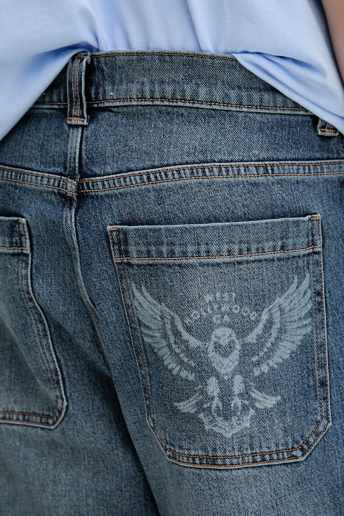 Hollister Co. blugi relaxed fit pentru bărbați albastru KI331.6108.278