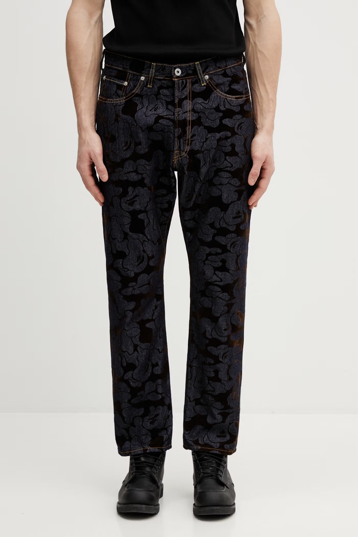 Джинсы A Bathing Ape Camo Flocked голубой 001DPL801003M