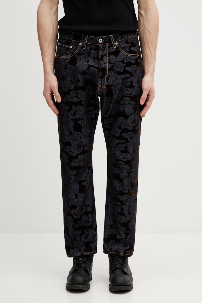 Джинсы A Bathing Ape Camo Flocked голубой 001DPL801003M