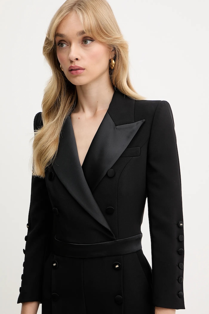 Elisabetta Franchi tuta elegante nero TU05956E2
