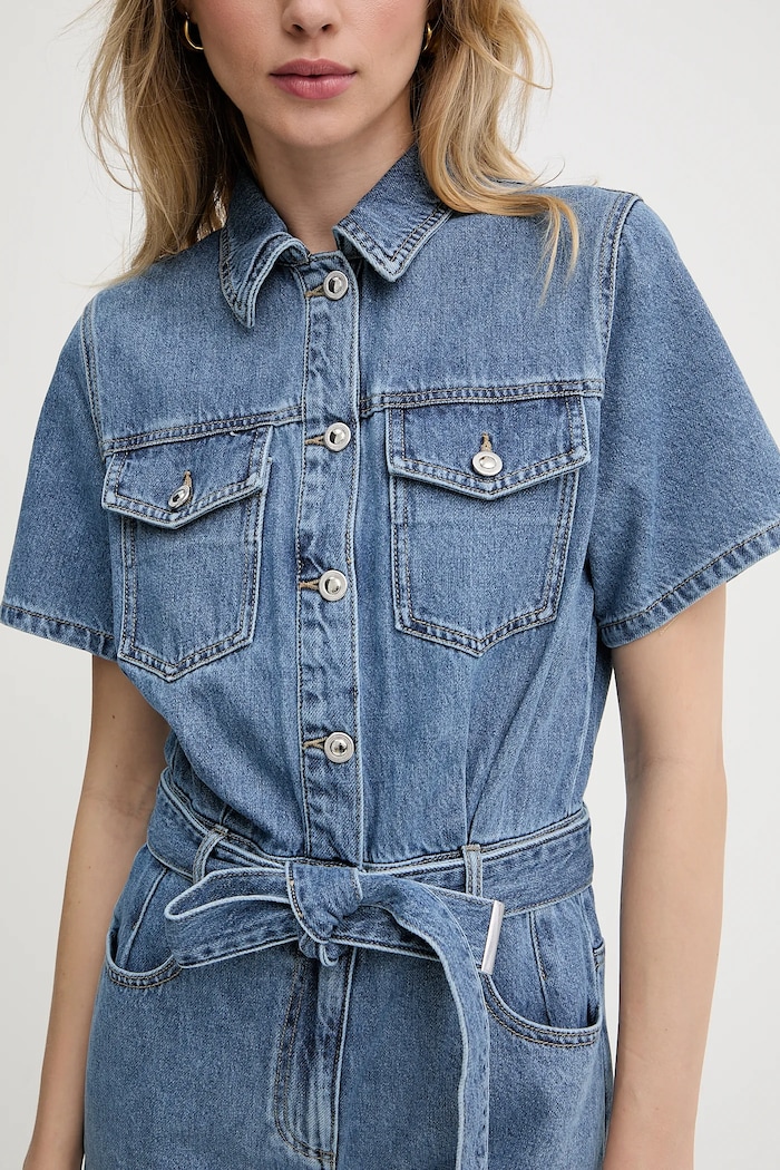 Morgan salopetă jeans albastru SHELOR