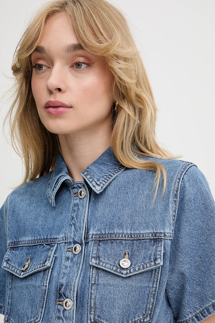 Morgan salopetă jeans SHELOR albastru