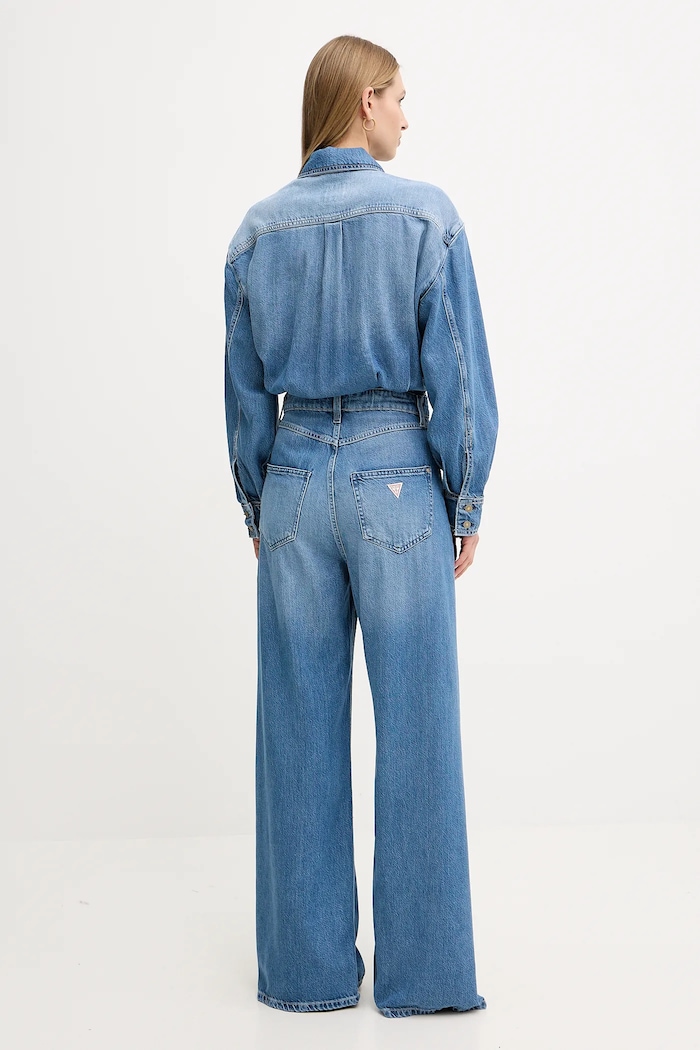 Odzież Guess kombinezon jeansowy KINSLEY W5YD58.D5B94 niebieski
