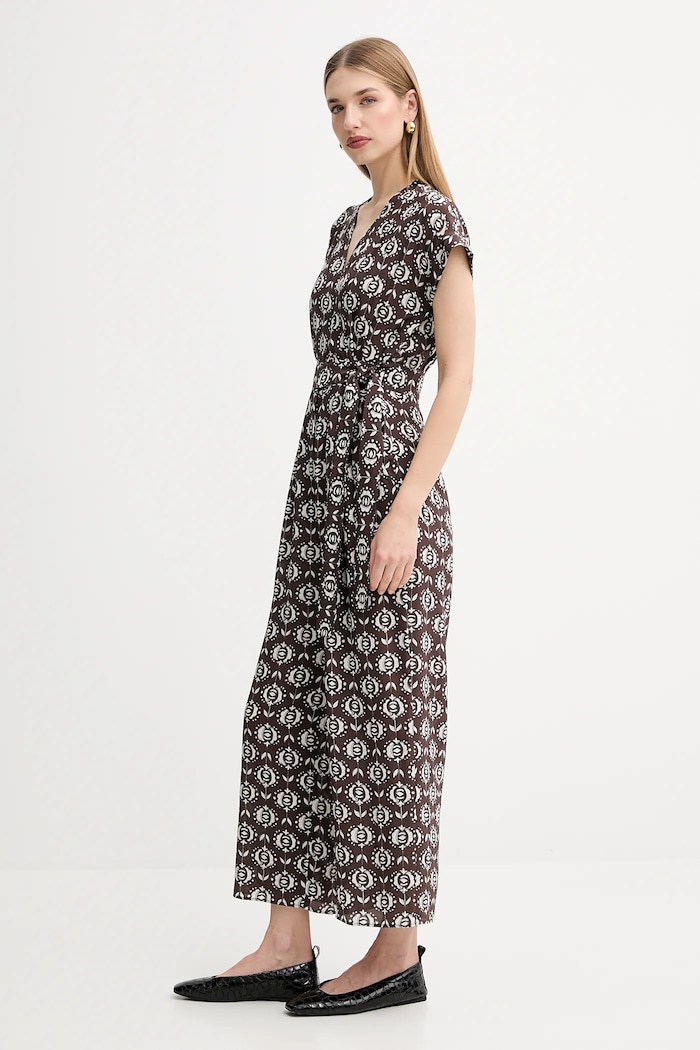 Svileni kombinezon Weekend Max Mara ARIZONA 2525246021600 smeđa AW25