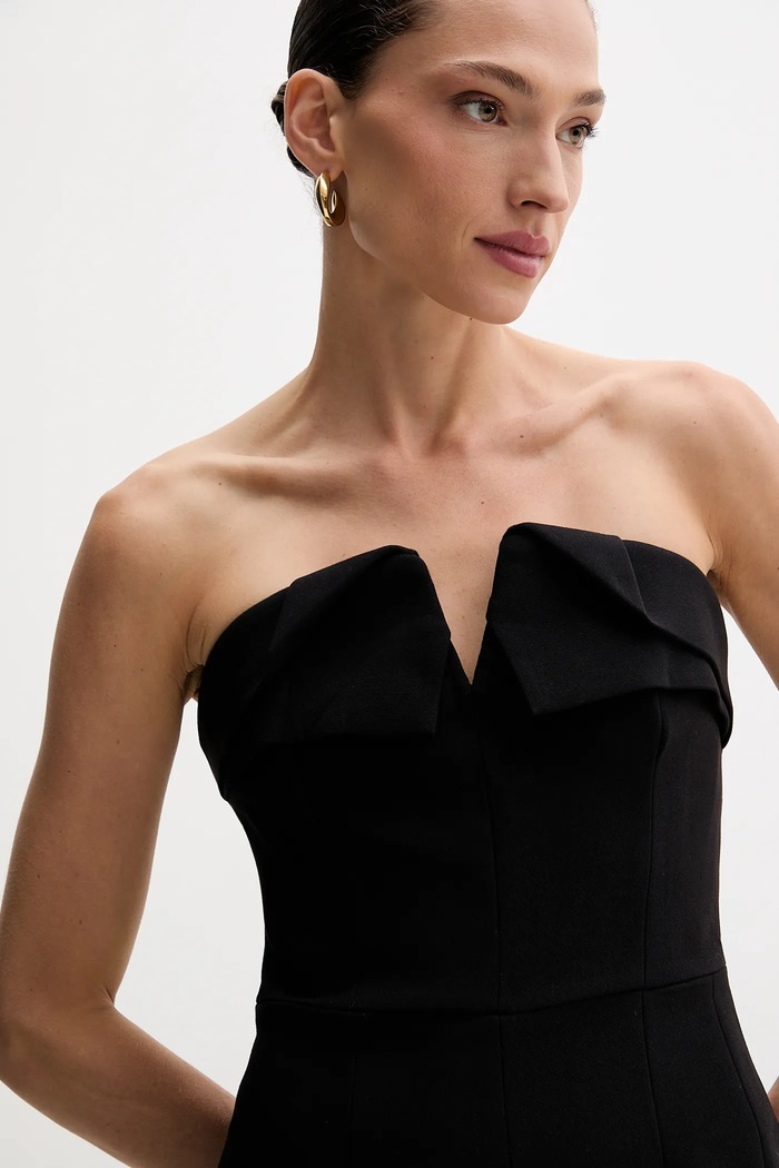 Tuta elegante Bardot 60092PB nero