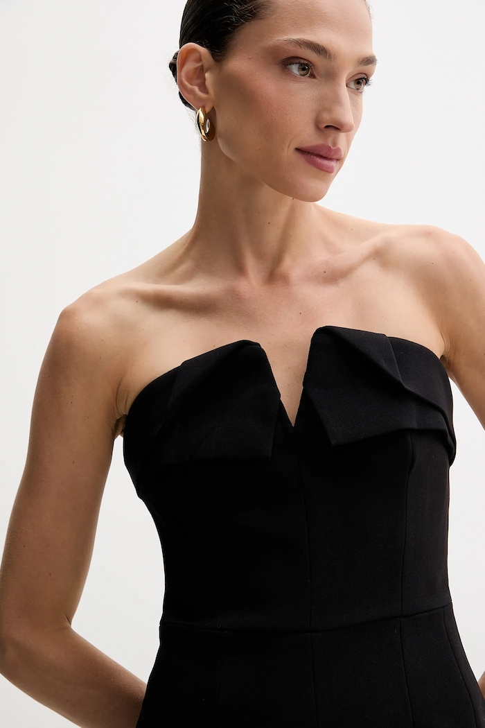 Tuta elegante Bardot 60092PB nero