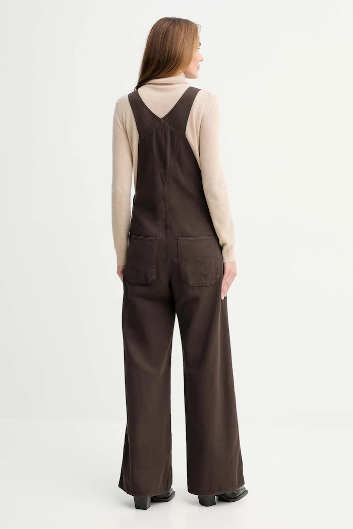 Oblečení Džínové lacláče G-Star Straight Dungaree D26926.E078 hnědá