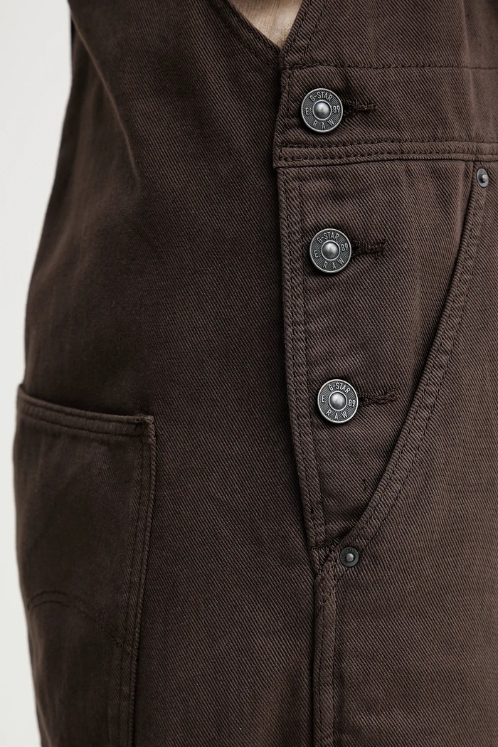 Džínové lacláče G-Star Straight Dungaree D26926.E078 hnědá