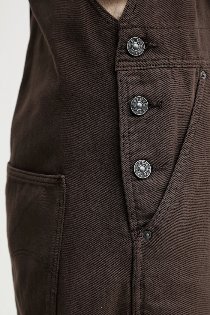 Džínové lacláče G-Star Straight Dungaree D26926.E078 hnědá