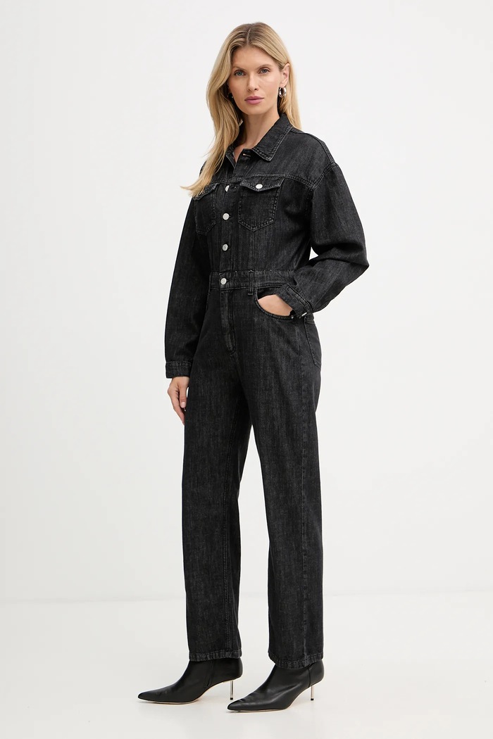 Haveone salopetă jeans YGZ.P007 negru AW25