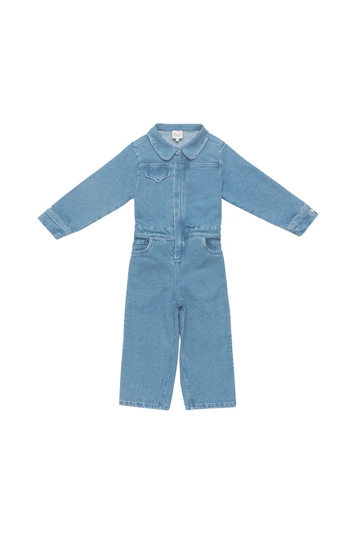 Detský bavlnený overal Donsje Lard Denim Jumpsuit Western Bear 4104501 modrá AW25