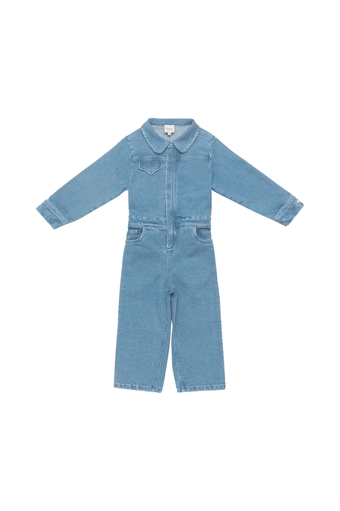 Detský bavlnený overal Donsje Lard Denim Jumpsuit Western Bear 4104501 modrá AW25