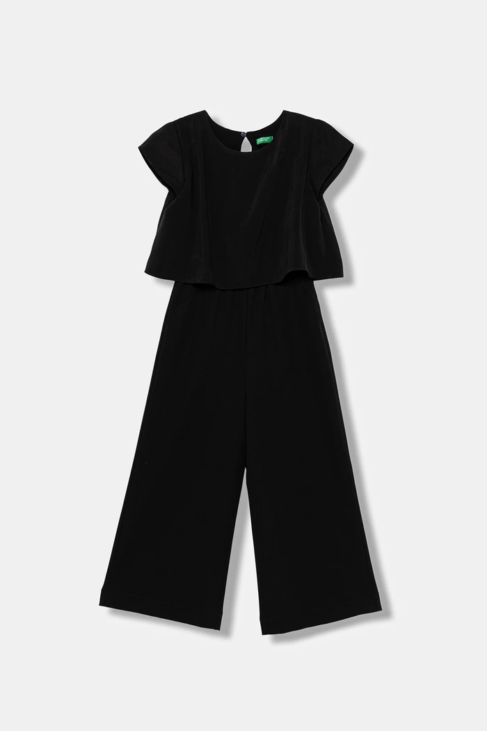 United Colors of Benetton kombinezon dziecięcy tkanina czarny 40ZBCT018.G.seasonal