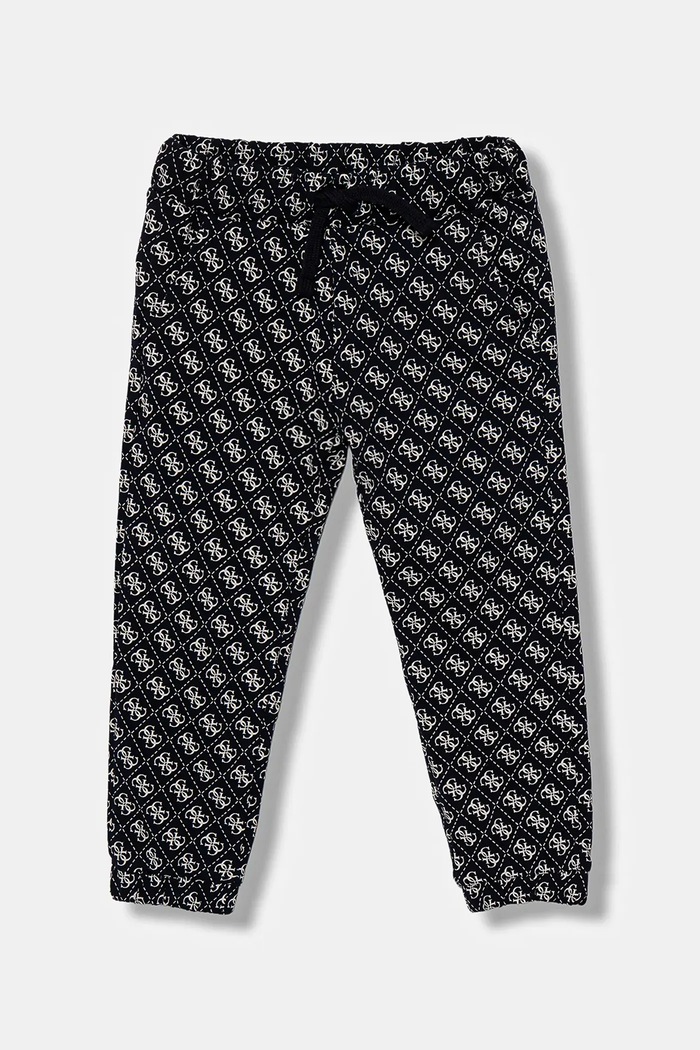 Dětské bavlněné tepláky Guess potisk námořnická modř N5YQ15.KA6R4.9BYA