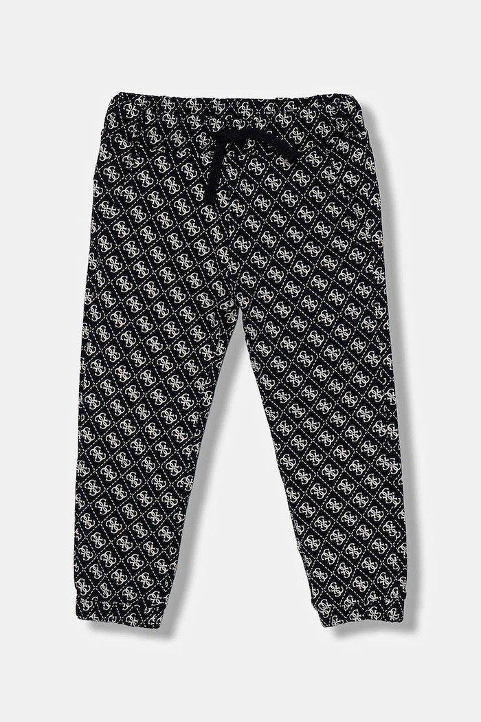 Dětské bavlněné tepláky Guess potisk námořnická modř N5YQ15.KA6R4.9BYA