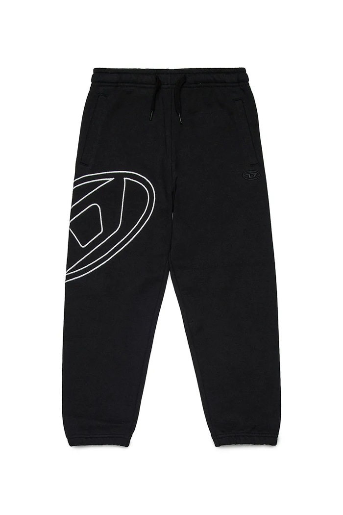 Detské bavlnené tepláky Diesel PMARKYMEGOVALD TROUSERS bavlna čierna J02272