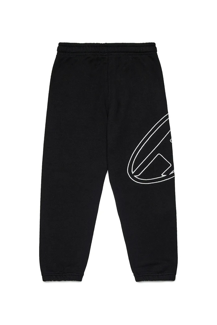 Detské bavlnené tepláky Diesel PMARKYMEGOVALD TROUSERS J02272 čierna AW25