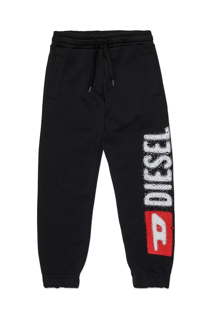 Diesel pantaloni de trening din bumbac pentru copii PANTLI TROUSERS bumbac negru J02445