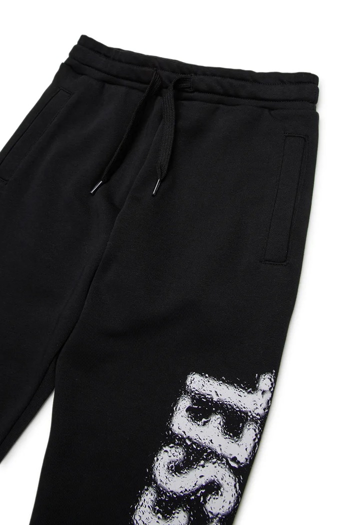 Băieți Diesel pantaloni de trening din bumbac pentru copii PANTLI TROUSERS J02445 negru