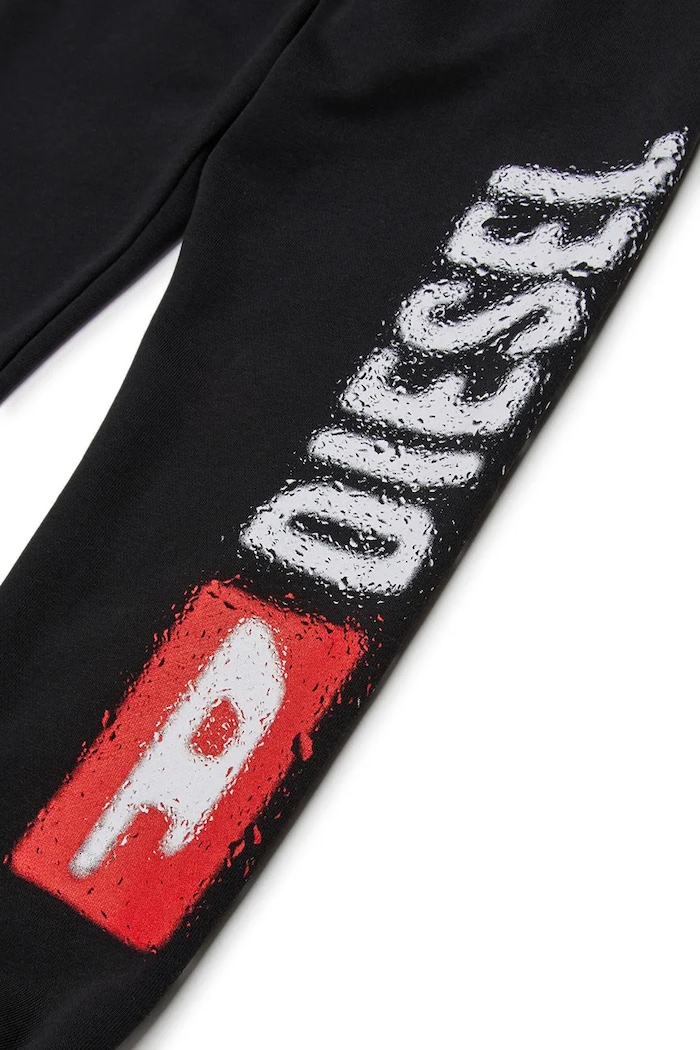 Diesel pantaloni de trening din bumbac pentru copii PANTLI TROUSERS negru J02445